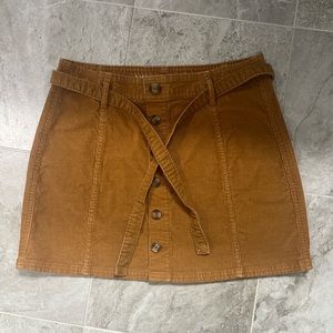 Brown corduroy skirt